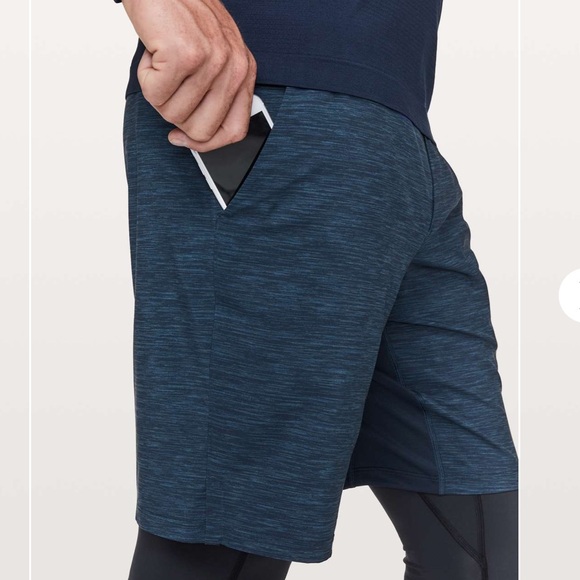 lululemon athletica Other - lululemon Men’s T.H.E. Short Linerless 9” Heather Iron Blue True Navy